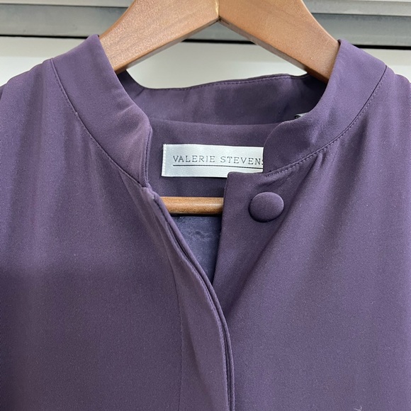 NWT Valerie Stevens Midi Shirt Dress with Standing Collar - Picture 4 of 8